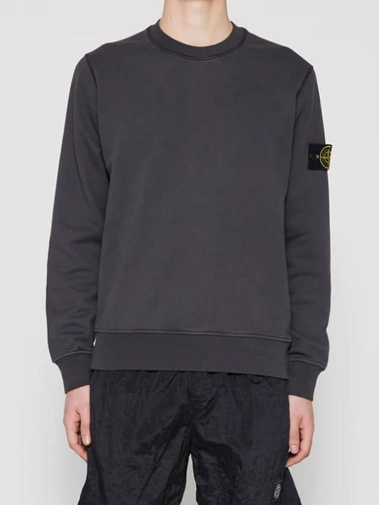 Wappen Patch Crew Neck Sweatshirt Dark Grey - STONE ISLAND - BALAAN.