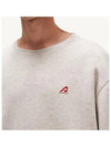 Men's Logo Patch Sweatshirt Pale Gray - AUTRY - BALAAN 4