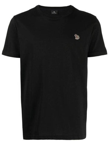Zebra Logo Cotton Short Sleeve T-Shirt Black - PAUL SMITH - BALAAN.