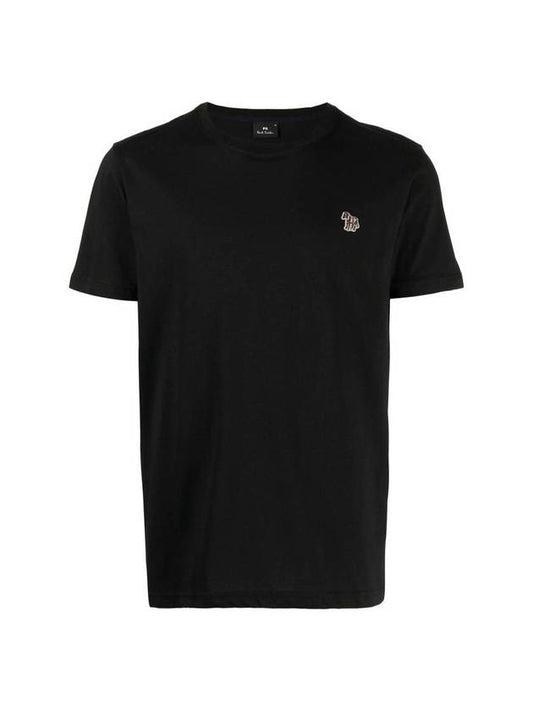 Zebra Logo Cotton Short Sleeve T-Shirt Black - PAUL SMITH - BALAAN.