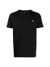 Zebra Logo Cotton Short Sleeve T-Shirt Black - PAUL SMITH - BALAAN 1