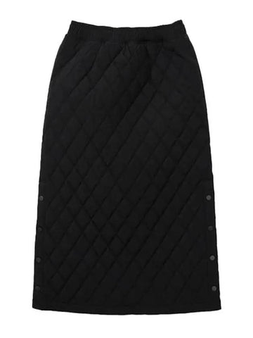 Women's Heart Attack Warm Fit Quilted Skirt Black - GOXO - BALAAN 1