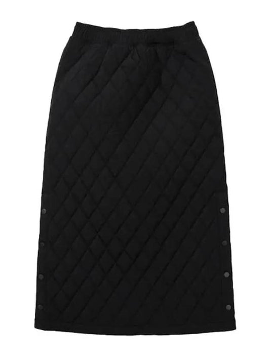 Women's Heart Attack Warm Fit Quilted Skirt Black - GOXO - BALAAN 1