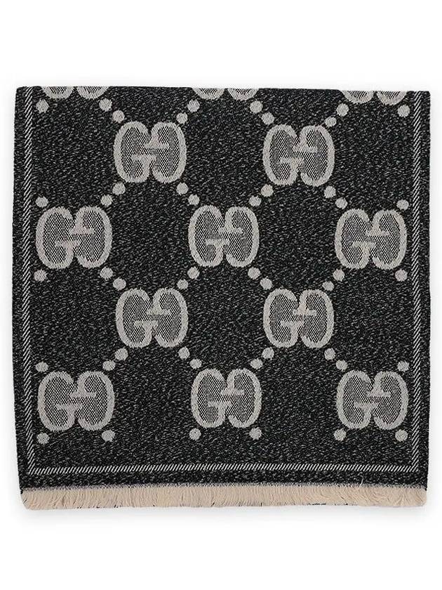 GG Two-Tone Wool Jacquard Scarf Black - GUCCI - BALAAN 2