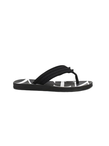 VLTN logo print flip flops black - VALENTINO - BALAAN.