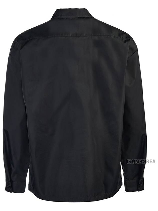 Re-Nylon Zip-Up Long Sleeve Shirt Black - PRADA - BALAAN 4