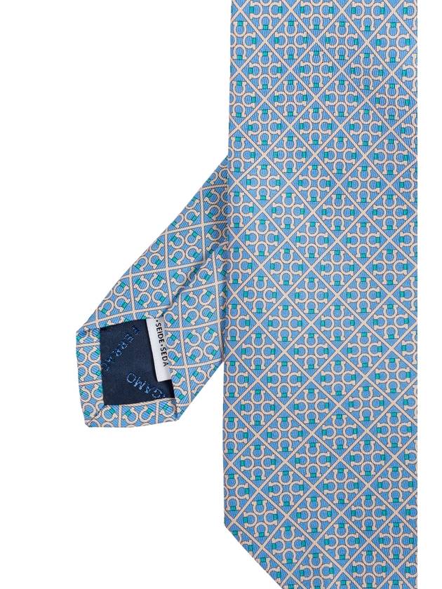 FERRAGAMO Silk Tie, Men's, Light Blue - SALVATORE FERRAGAMO - BALAAN 4