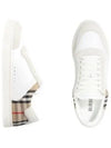 Check Leather Suede Sneakers Natural White Archive Beige - BURBERRY - BALAAN 2