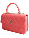 Trendy CC Neon Coral Small Tote and Crossbody Bag - CHANEL - BALAAN 2