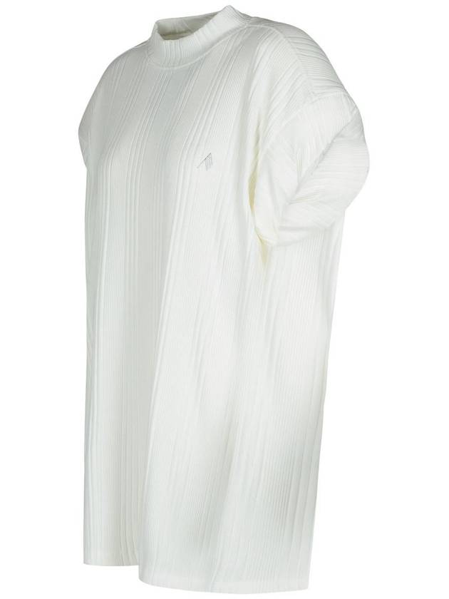 The Attico 'Laurie' White Cotton T-Shirt - THE ATTICO - BALAAN 2