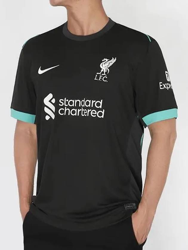 Liverpool FC 2024/25 Stadium Away Dri Fit Soccer Replica Short Sleeve T-Shirt Black - NIKE - BALAAN 2