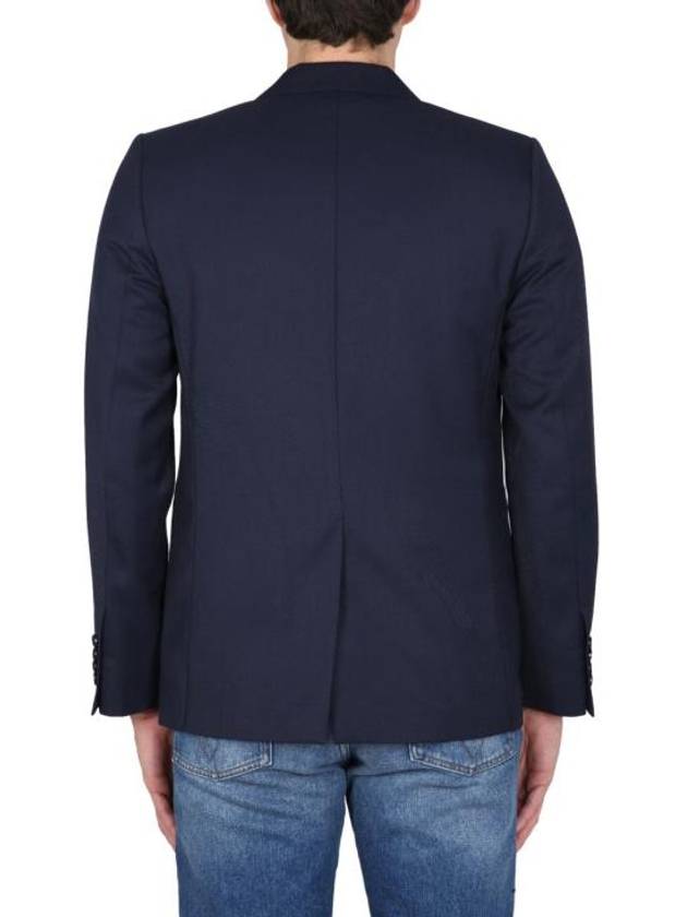 Two Button Blazer Jacket Navy - AMI - BALAAN 4