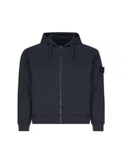 Regular Fit Cotton Zip-up Hoodie Navy - STONE ISLAND - BALAAN 2