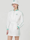 Windbreaker nylon half zip-up long sleeve dress WHITE - MONBIRDIE GOLF - BALAAN 1