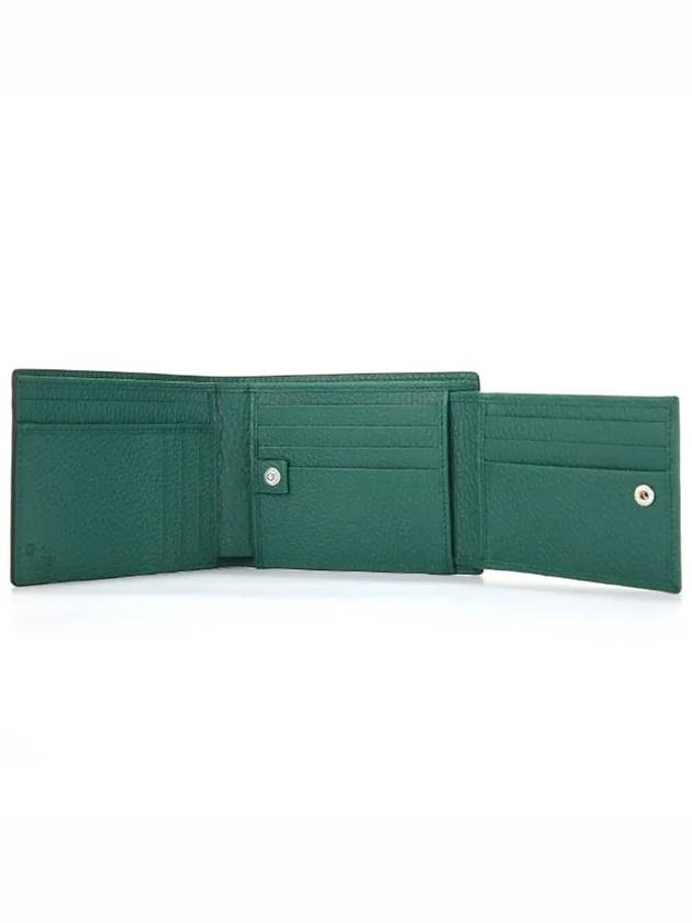 GG Interlocking Logo Two-Tone Half Wallet Green Black - GUCCI - BALAAN 5