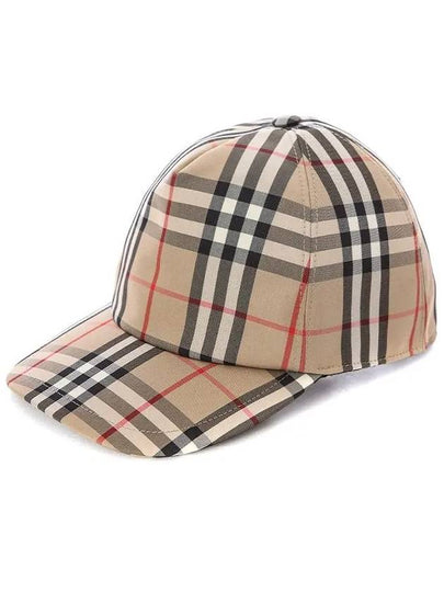 logo applique vintage check ball cap beige - BURBERRY - BALAAN 2