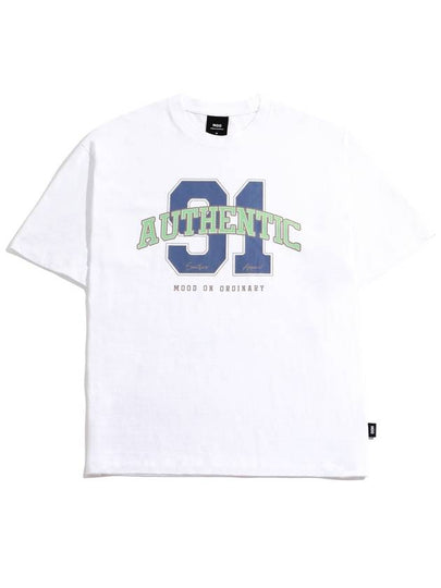 Authentic Arch Number Short Sleeve T-Shirt White - MOO - BALAAN 2