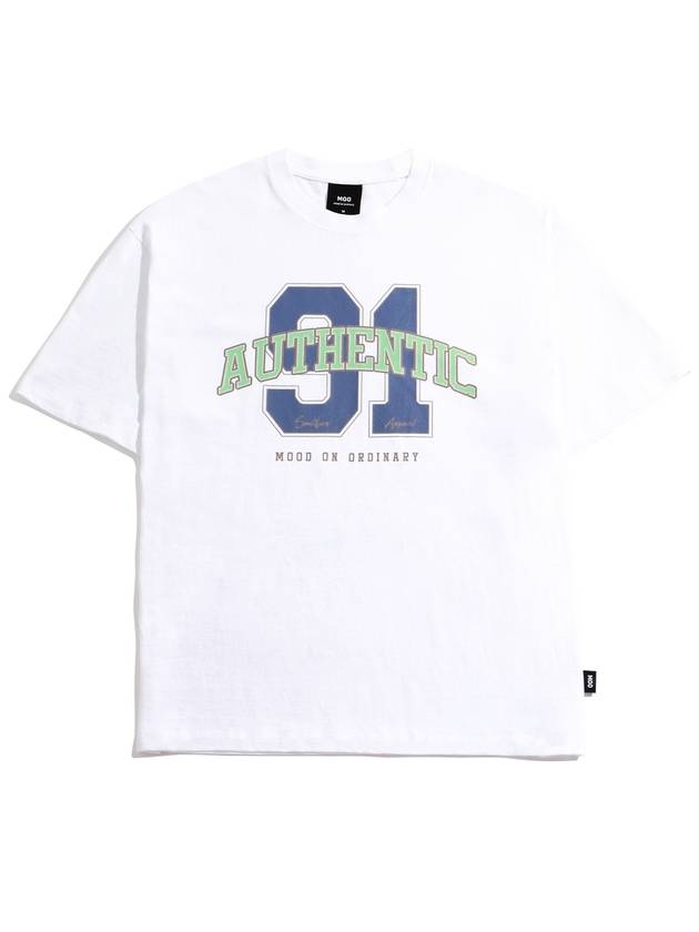 Authentic Arch Number Short Sleeve T-ShirtWhite - MOO - BALAAN 2