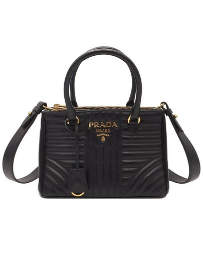 Black Leather Mini Diagram Galleria 2WAY 1BA896 2D91 - PRADA - BALAAN 2