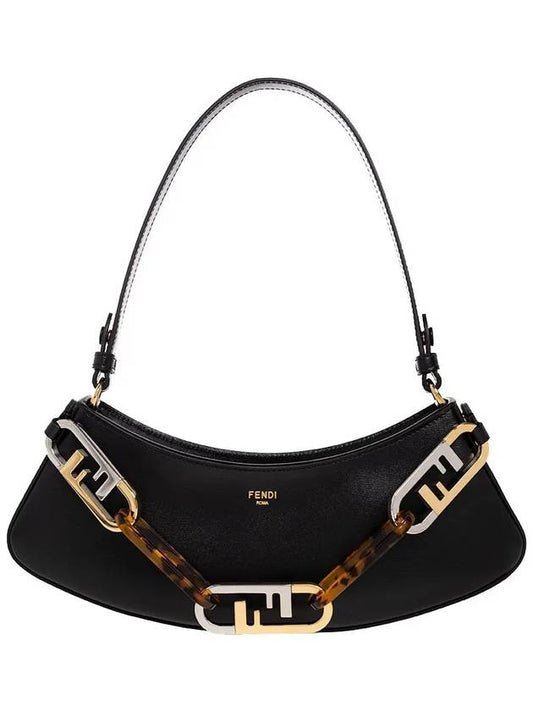 O Lock Swing Shoulder Bag Black - FENDI - BALAAN 2