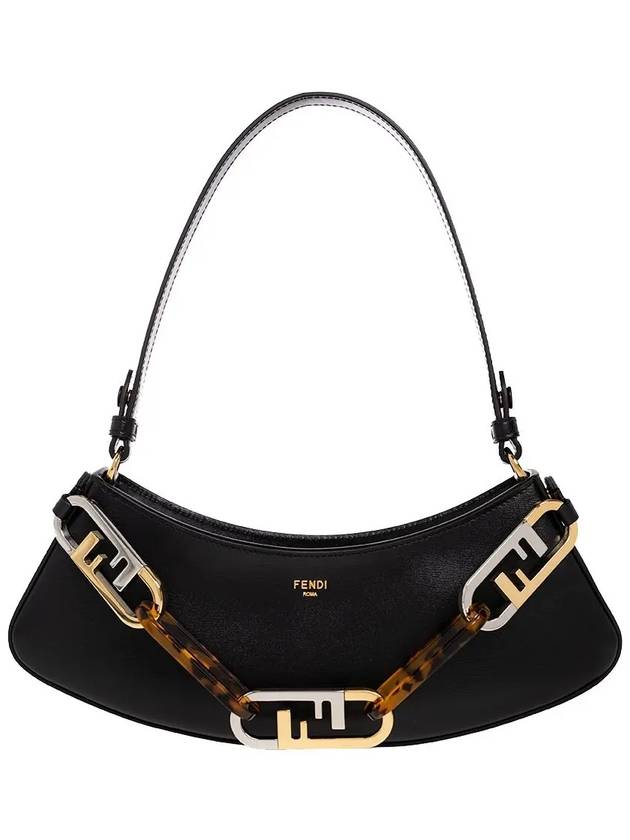 O Lock Swing Shoulder Bag Black - FENDI - BALAAN 3