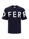 Big Logo Cotton Short Sleeve T-Shirt Navy - SALVATORE FERRAGAMO - BALAAN 1