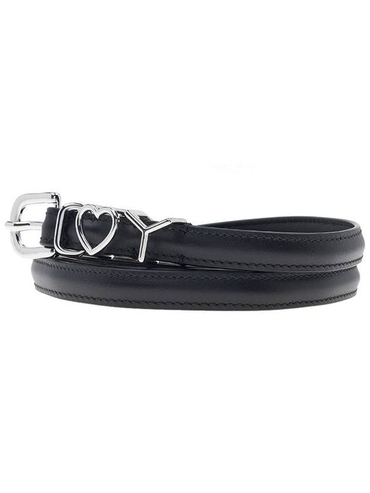 Y Project Y Love Buckle Leather Belt BELT30S24 BLACK SILVER - Y/PROJECT - BALAAN 2
