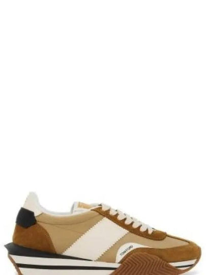 Logo James Panel Low Top Sneakers Brown - TOM FORD - BALAAN 2