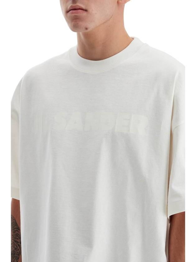 Logo Print Short Sleeve T-Shirt White - JIL SANDER - BALAAN 5