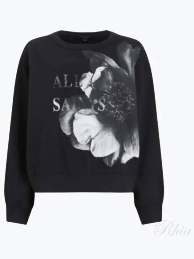 Precilla Pipa Women s Brushed Sweatshirt Top WG015Z BLACK WHITE - ALLSAINTS - BALAAN 1