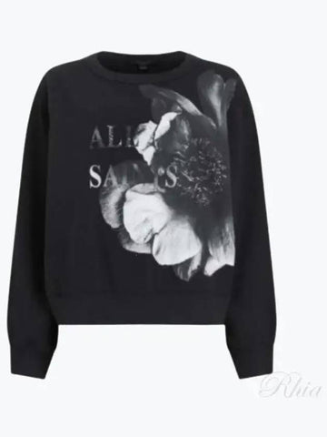 Precilla Pipa Women s Brushed Sweatshirt Top WG015Z Black WHITE - ALLSAINTS - BALAAN 1