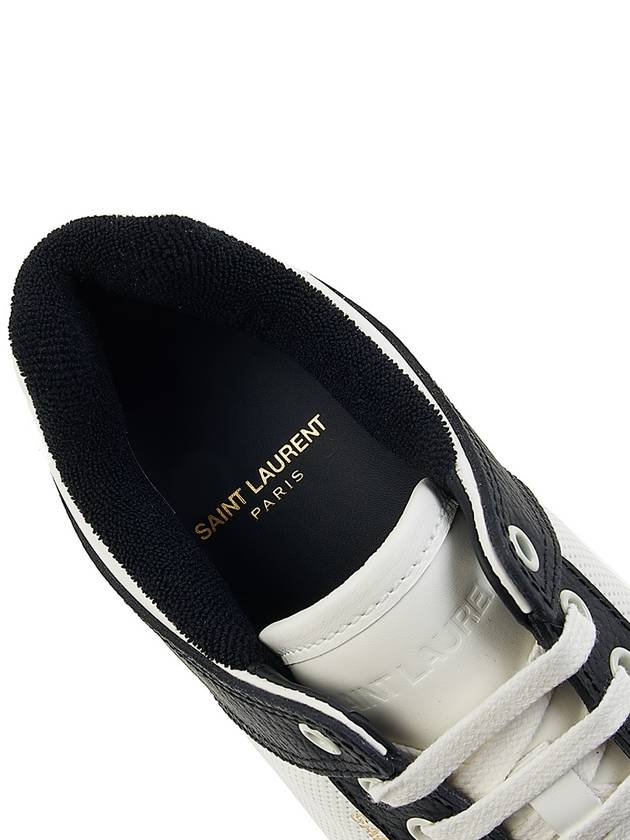 SL 61 Low Top Sneakers Black White - SAINT LAURENT - BALAAN 8