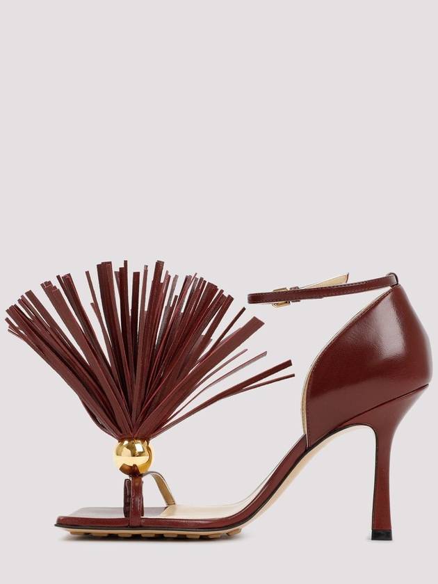 Stretch Strap Sandal Heels Burgundy - BOTTEGA VENETA - BALAAN 3