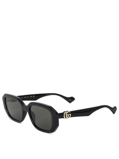 Double G Geometric Frame Sunglasses Black - GUCCI - BALAAN 2