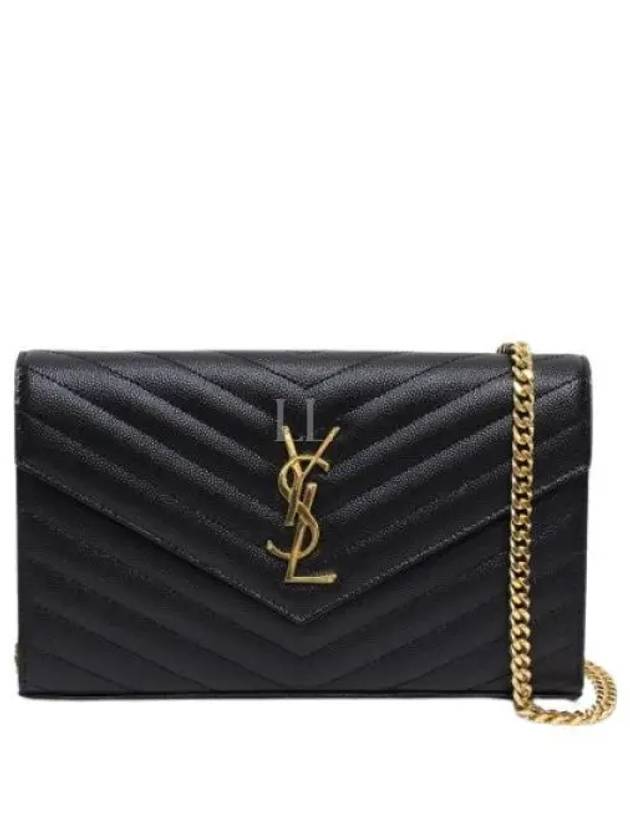 Monogram Matelasse Chain Shoulder Bag Black - SAINT LAURENT - BALAAN 2