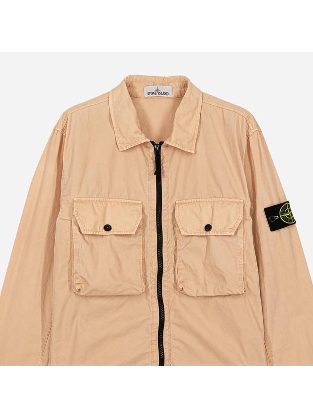 Waffen Patch Two Pocket Cotton Over Zip-Up Jacket Antique Rose - STONE ISLAND - BALAAN 3