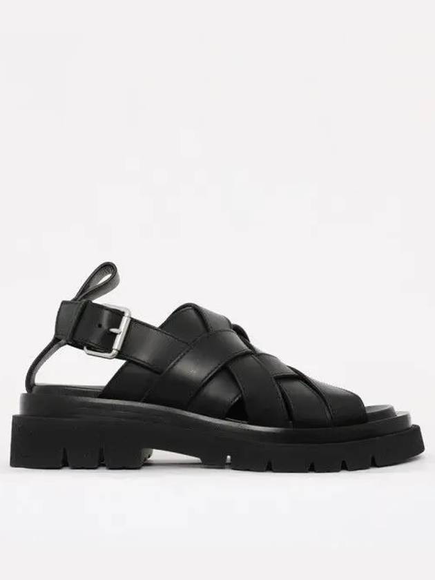 Lug Strap Sandals Black - BOTTEGA VENETA - BALAAN 2