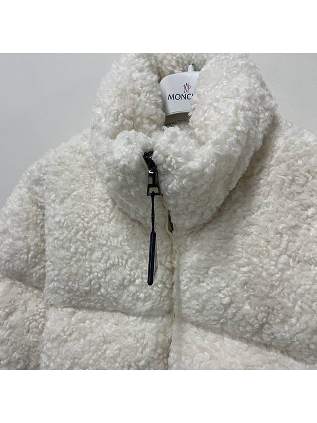 Kids Segura Logo Patch Teddy Down Padded Jacket White - MONCLER - BALAAN 5