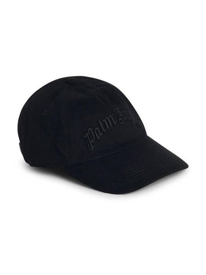 Palm Angels Black Cotton Hat - PALM ANGELS - BALAAN 2