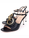 Leather Sandal Heels Black - GUCCI - BALAAN 2