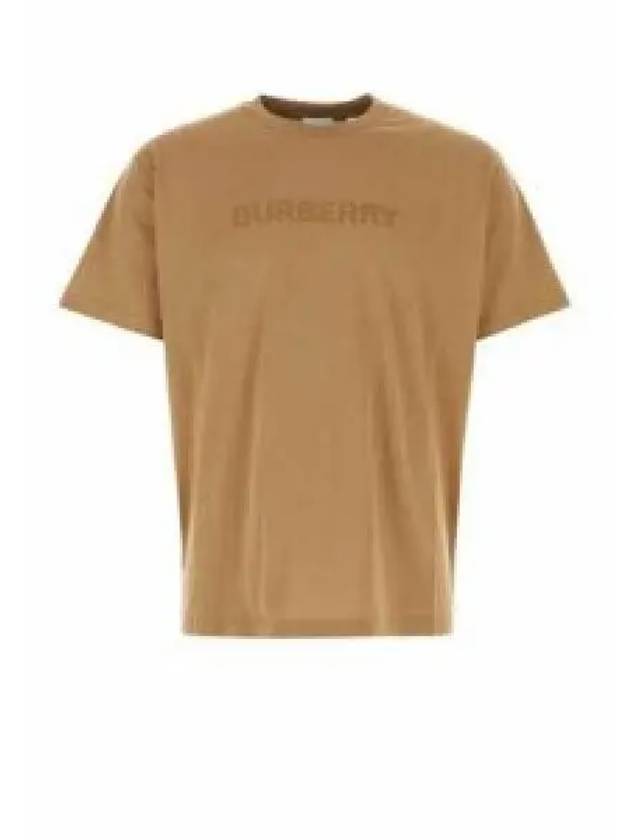 Logo Print Organnic Cotton Short Sleeve T-Shirt Brown - BURBERRY - BALAAN 2