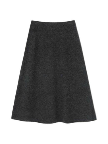 Women's Sweater Flare Skirt Charcoal Grey - LACOSTE - BALAAN 1