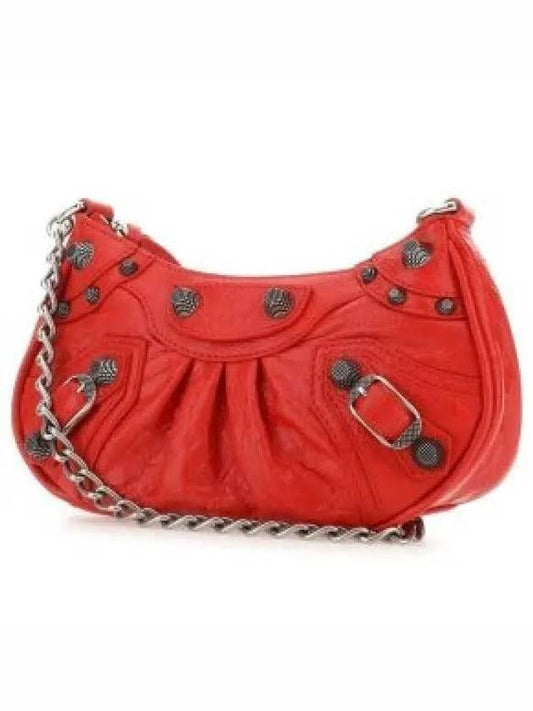 Le Cagole Chain Mini Shoulder Bag Red - BALENCIAGA - BALAAN 2