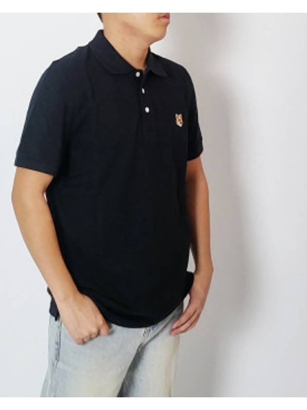 Men s Foxhead Patch Regular Polo LM00208KJ7002 Black - MAISON KITSUNE - BALAAN 3