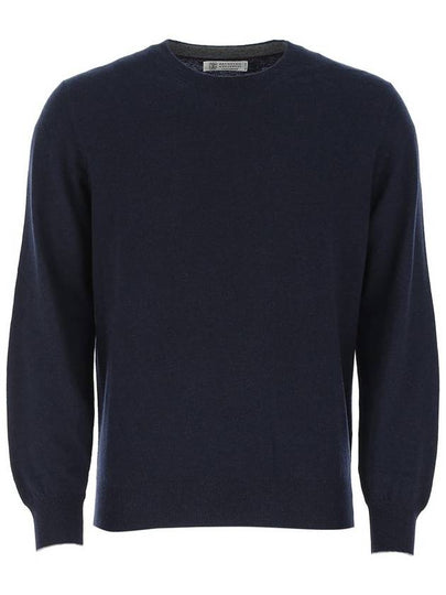 Wool Cashmere Knit Top Navy - BRUNELLO CUCINELLI - BALAAN 2