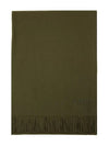 Signature Embroidered Logo Wool Muffler Green - A.P.C. - BALAAN 3