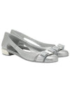 Vara Bow Jelly Ballet Flat Silver - SALVATORE FERRAGAMO - BALAAN 2