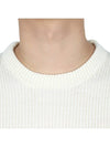 Crewneck Full Rib Wool Knit Top White - STONE ISLAND - BALAAN 7