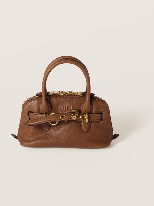 Aventure Mini Nappa Leather Tote Bag Brown - MIU MIU - BALAAN 1