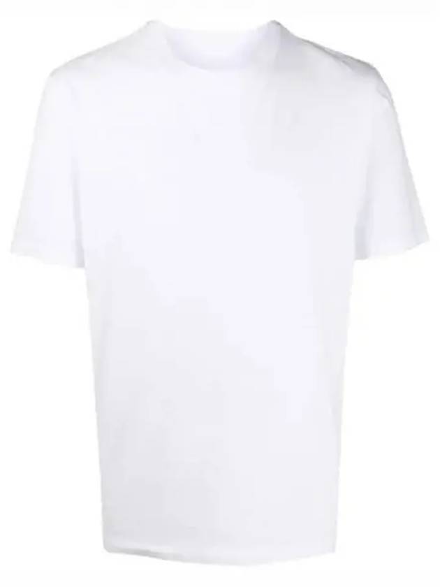 Men's Back Stitch Round Neck Short Sleeve T-Shirt White - MAISON MARGIELA - BALAAN 2